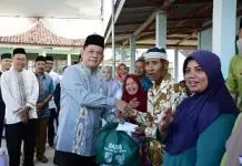 Ratusan Warga Kecamatan Pagardewa Antusias Hadiri Buka Puasa Bersama Pemkab Tubaba