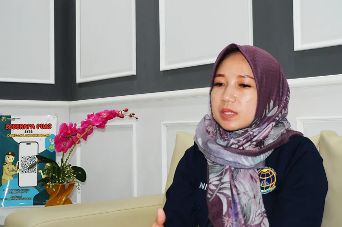 dok. Foto - Humas Kantah ATRBPN Kota Bekasi, Niar saat di konfirmasi wartawan media ini di Kantah ATRBPN Kota Bekasi, Jumat (06-09-2024) dok. Foto - Humas Kantah ATRBPN Kota Bekasi, Niar saat di konfirmasi wartawan media ini di Kantah ATRBPN Kota Bekasi, Jumat (06-09-2024).