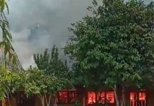 Lima Ruang SMPN 2 Tulung Harapan Ludes di Lalap Sijago Merah