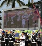 Personel Subdenpom II/2-2 Tajab Melaksanakan Penjemputan Sang Saka Merah Putih