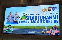 Silaturahmi Komunitas Ojek Online Dikantor Polres Oku Timur