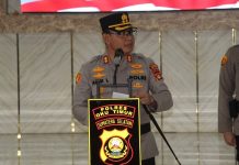 Kapolres Oku Timur Polda Sumatra Selatan, AKBP Adik Listiyono. S, I. K,. M, H., Pimpin Upacara Pelantikan Kenaikan Pangkat Pengabdian Personel